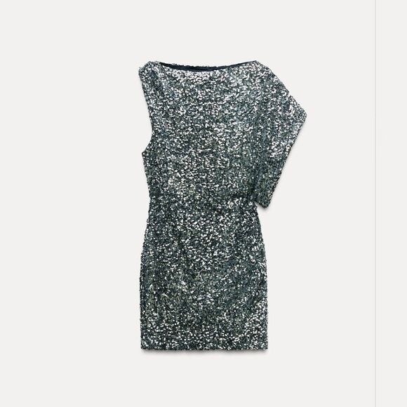 NWT ZARA MINI DRESS WITH SEQUINS - Picture 11 of 15